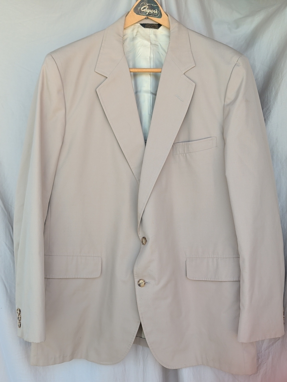 Light Taupe Men's Sport Coat - Unbranded Classic Single-Breasted Blazer